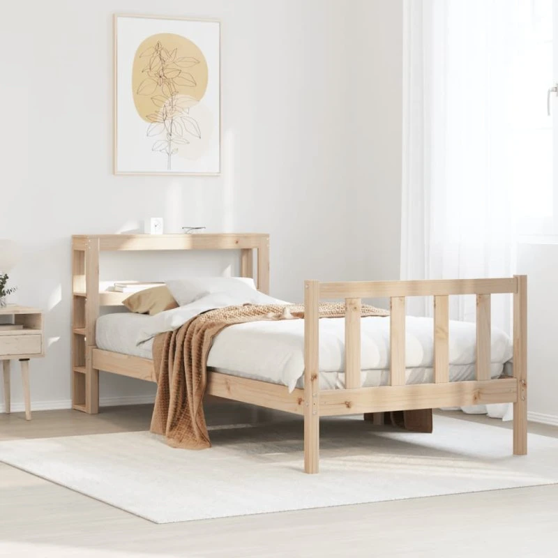 Sengeramme 75x190 cm i massivt fyrretræ (uden madras)