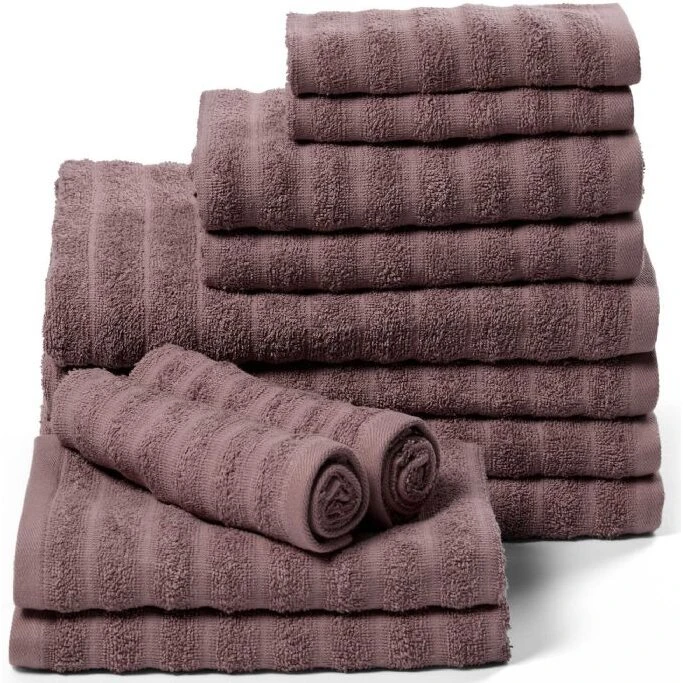 Borg Living 12-pak håndklæder 100% kæmmet bomuld, lavendel