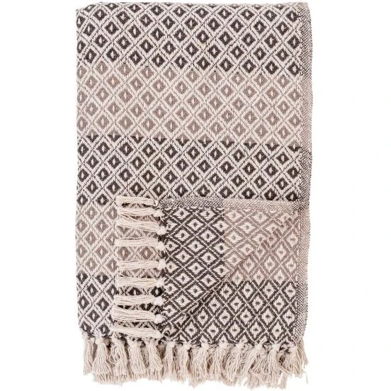 Alanya Plaid 130x180 cm – brun/beige/hvid