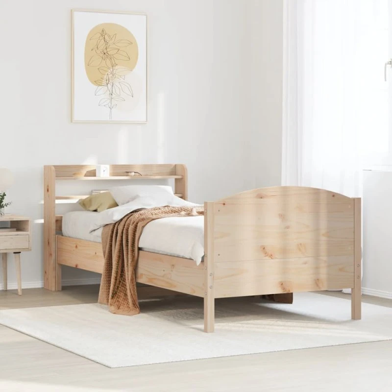 Sengeramme 75x190 cm i massivt fyrretræ (uden madras)