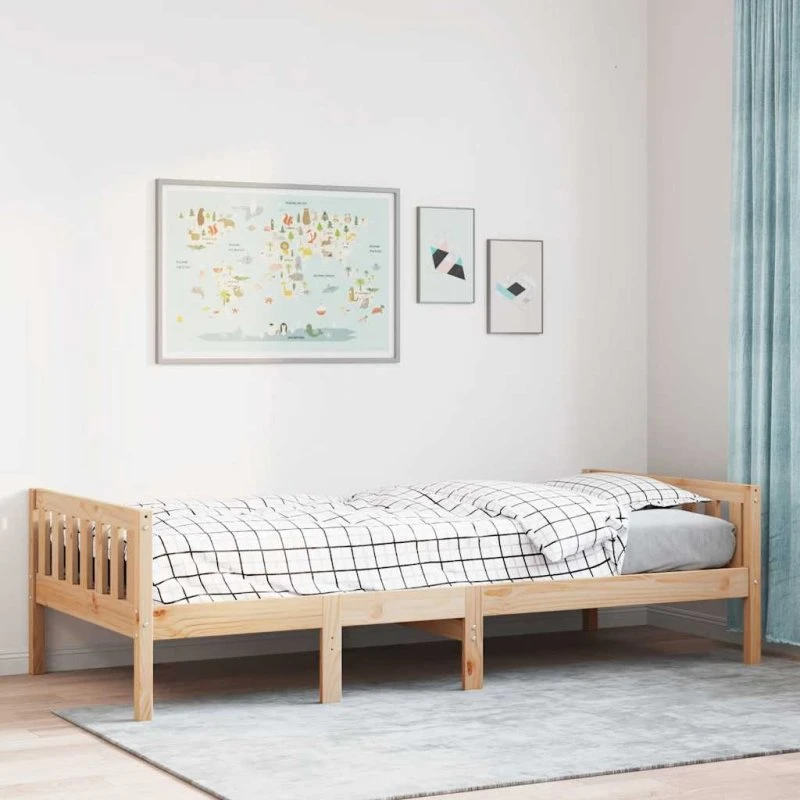 Juniorseng 90x190 cm i massivt fyrretræ (uden madras)