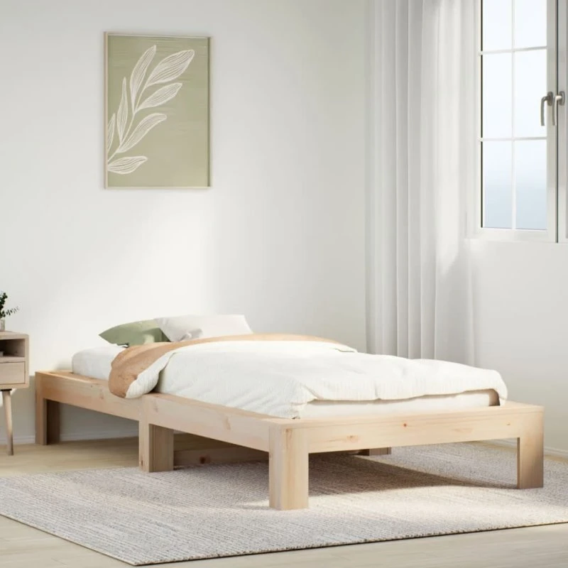 Sengeramme 90x190 cm i massivt fyrretræ (uden madras)