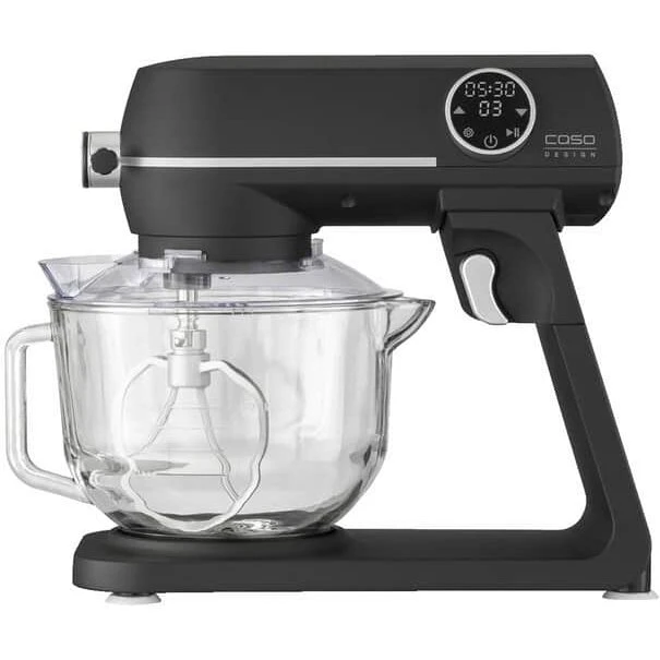 Caso KM 1800 køkkenmaskine, 4,5 L glasskål, mat sort