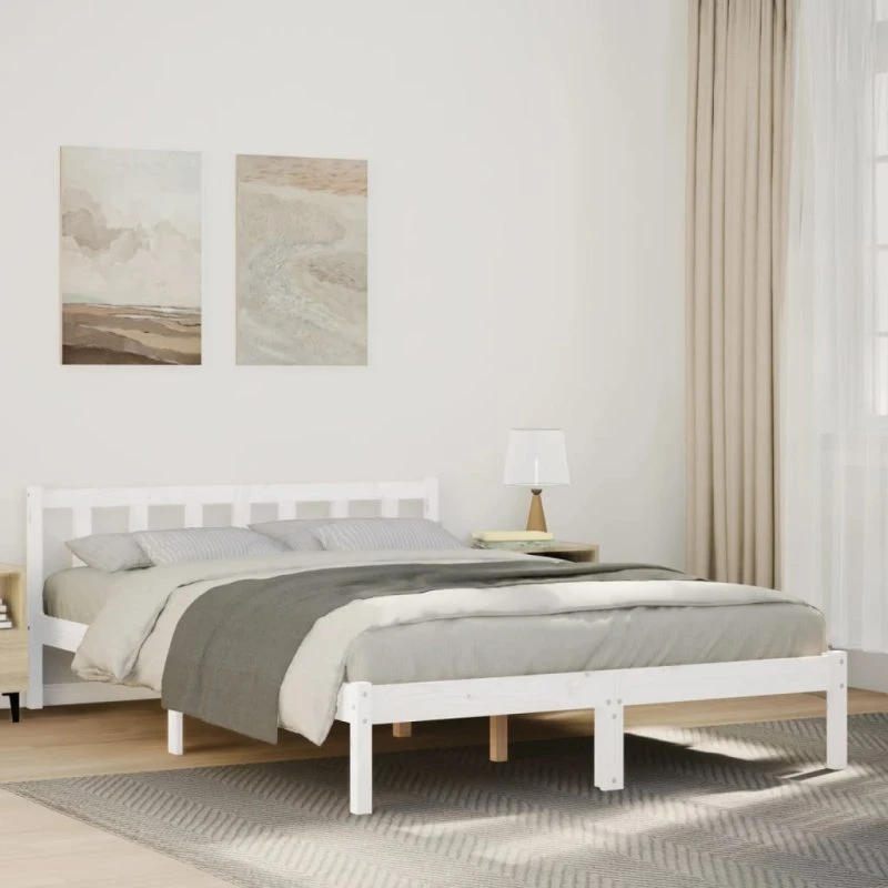 Ekstra lang sengeramme 140x220 cm i massivt fyrretræ