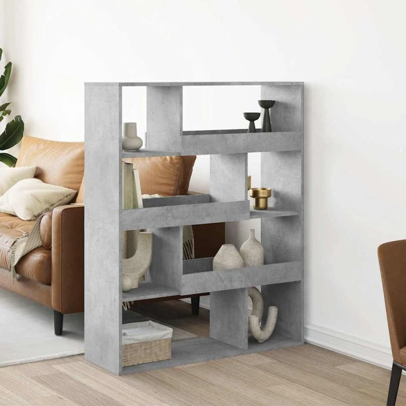 Rumdeler 100x33x125,5 cm konstrueret træ - betongrå
