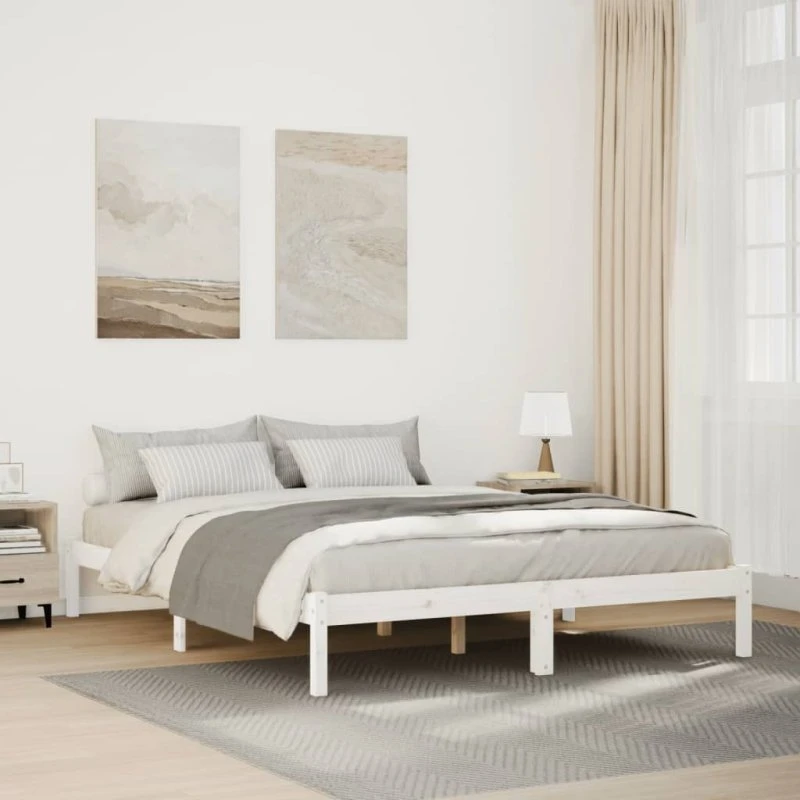 Ekstra lang sengeramme 140x220 cm i massivt fyrretræ