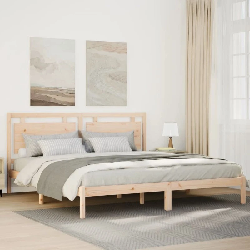 Ekstra lang sengeramme 180x220 cm i massivt fyrretræ