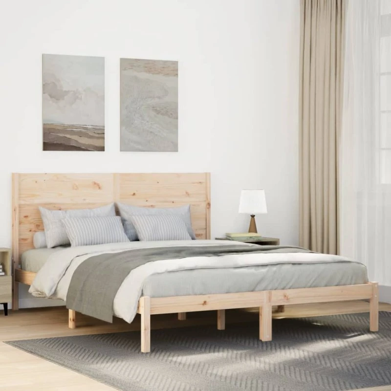 Ekstra lang sengeramme 160x210 cm i massivt fyrretræ