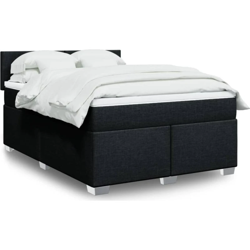Kontinentalseng 140x200 med pocketmadras - sort stof