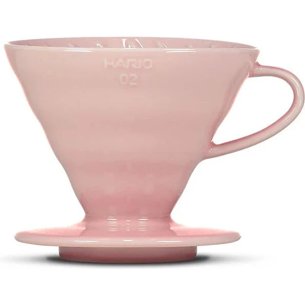 Hario V60-02 Keramisk Dripper, Pink (2-kop)