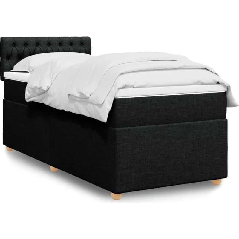 Kontinentalseng 100x200 cm med pocketmadras - sort