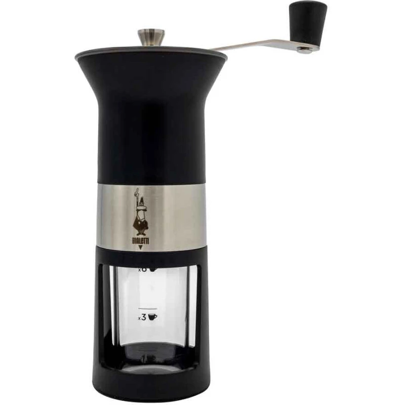 Bialetti PRO Manuel Kaffekværn, Keramisk, 6 indstillinger, 80 ml - Sort