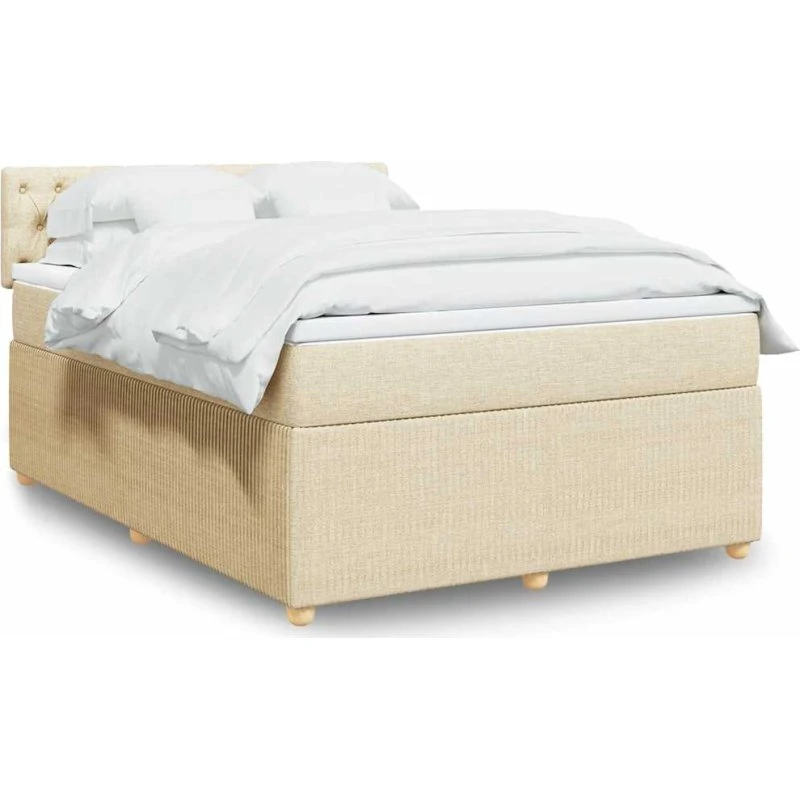 Kontinentalseng 160x200 cm med pocketmadras - creme