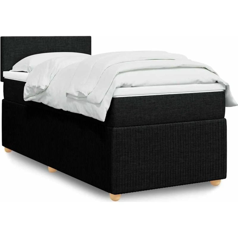 Kontinentalseng 100x200 cm med pocketmadras – sort
