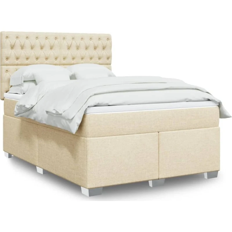 Kontinentalseng 160x200 cm med pocketmadras – creme