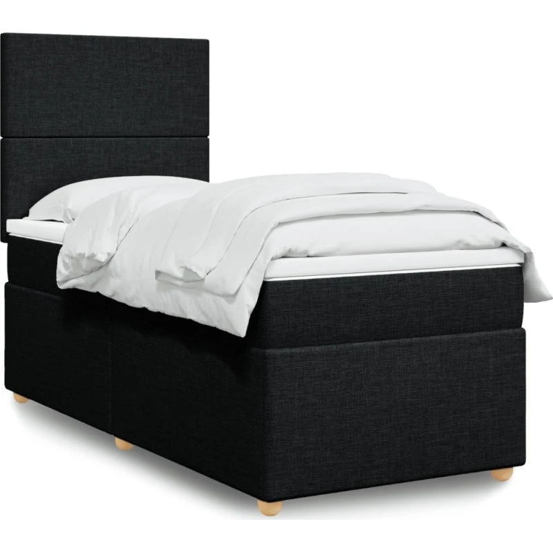 Kontinentalseng 100x200 cm med pocketmadras - sort