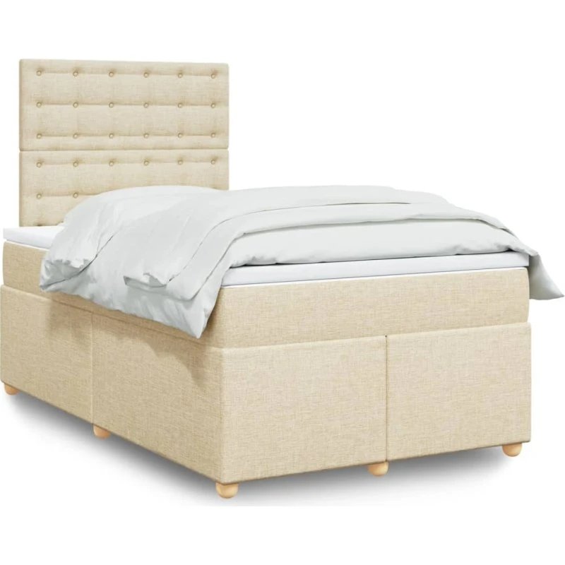 Kontinentalseng 120x200 cm med pocketmadras, creme