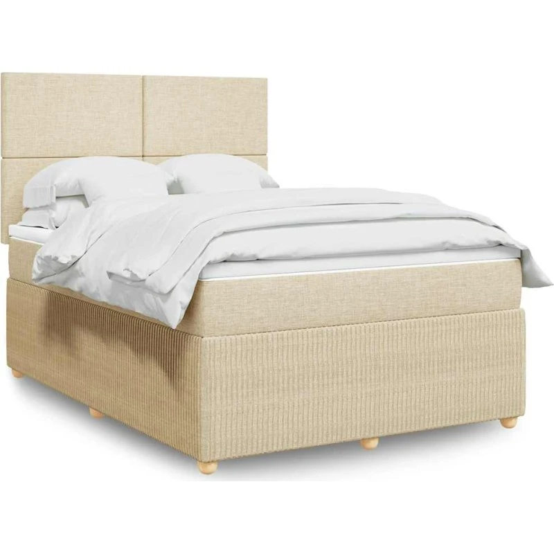 Kontinentalseng 160x200 cm med pocketmadras - creme