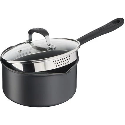Tefal Hard Anodized kasserolle m. låg 18 cm - 2,1 L