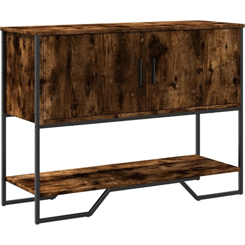 Konsolbord 100x35x74,5 cm røget egetræ – konstrueret træ