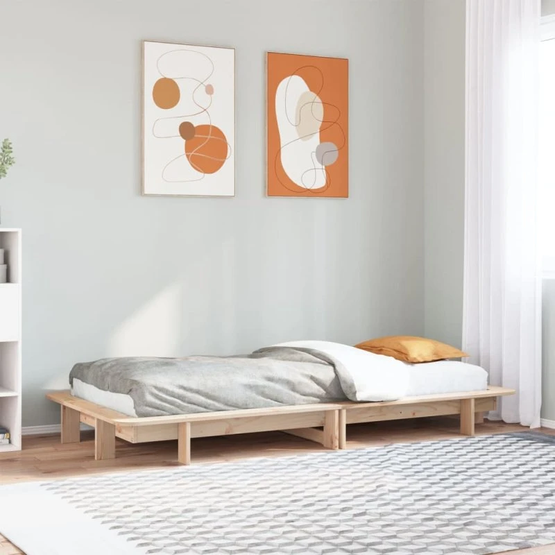 Sengeramme 90x190 cm i massivt fyrretræ - uden madras