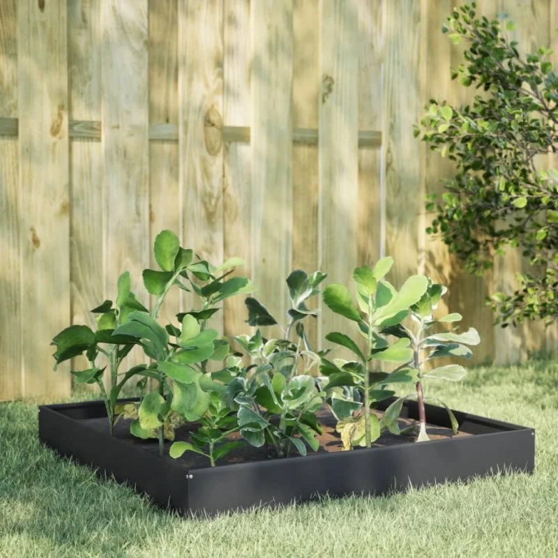 Højbed i stål 100x100x26 cm – antracitgrå