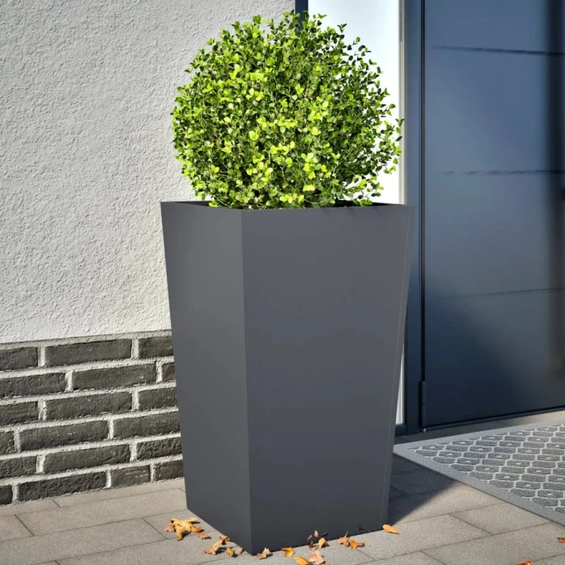 Plantekrukker i stål 2 stk 45x45x75 cm – Antracit