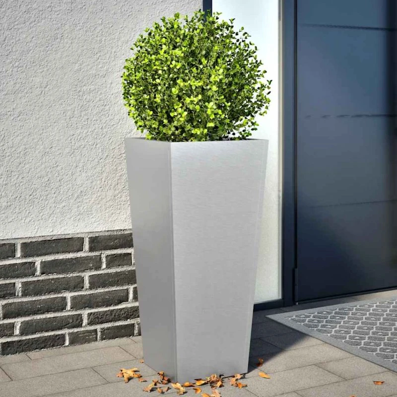 Plantekrukker 2 stk. 35x35x75 cm i galvaniseret stål