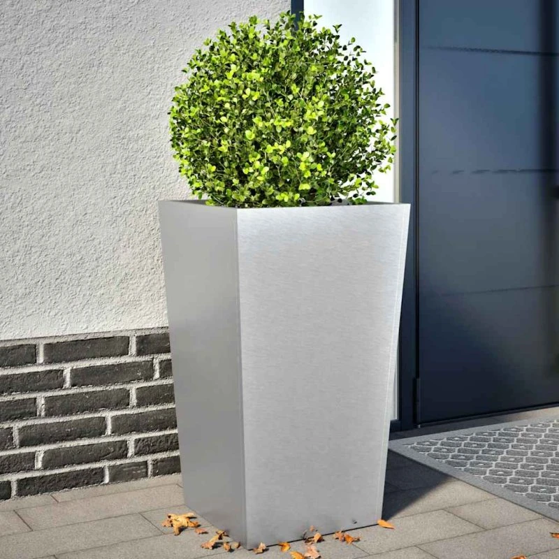 Plantekrukker galvaniseret stål 45x45x75 cm - 2 stk