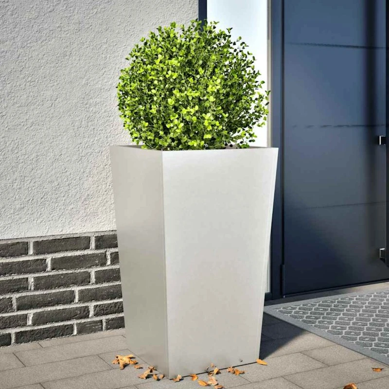 Plantekrukke i rustfrit stål 45x45x75 cm