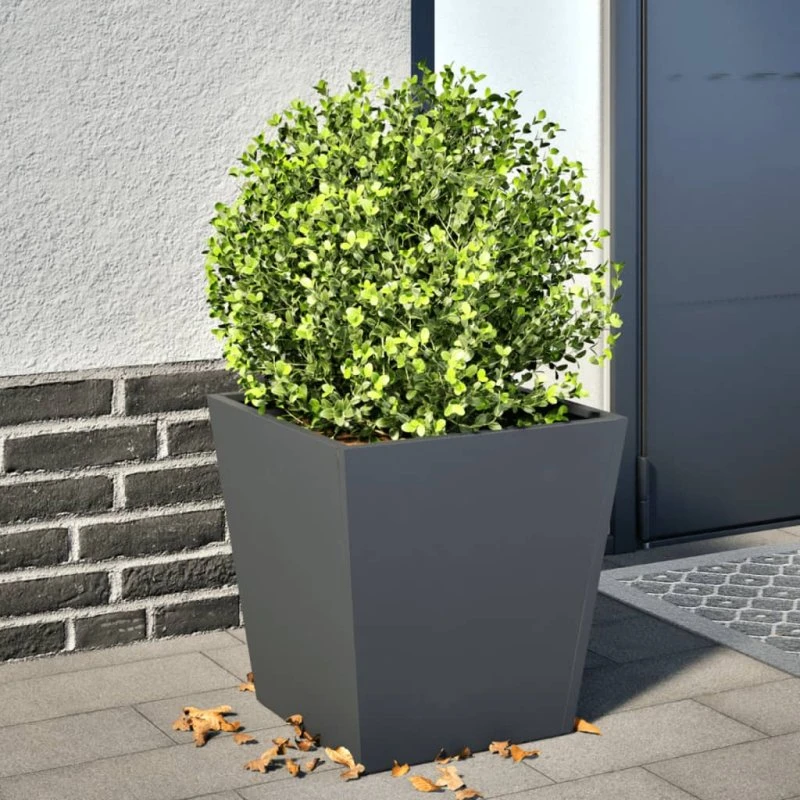 Plantekrukke i stål 40x40x40 cm - Antracit