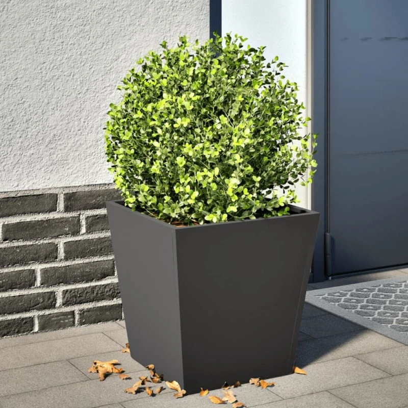 Plantekrukke i stål 40x40x40 cm - sort