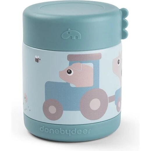 Done by Deer Tiny Farm Termo madbeholder 300 ml - Blå