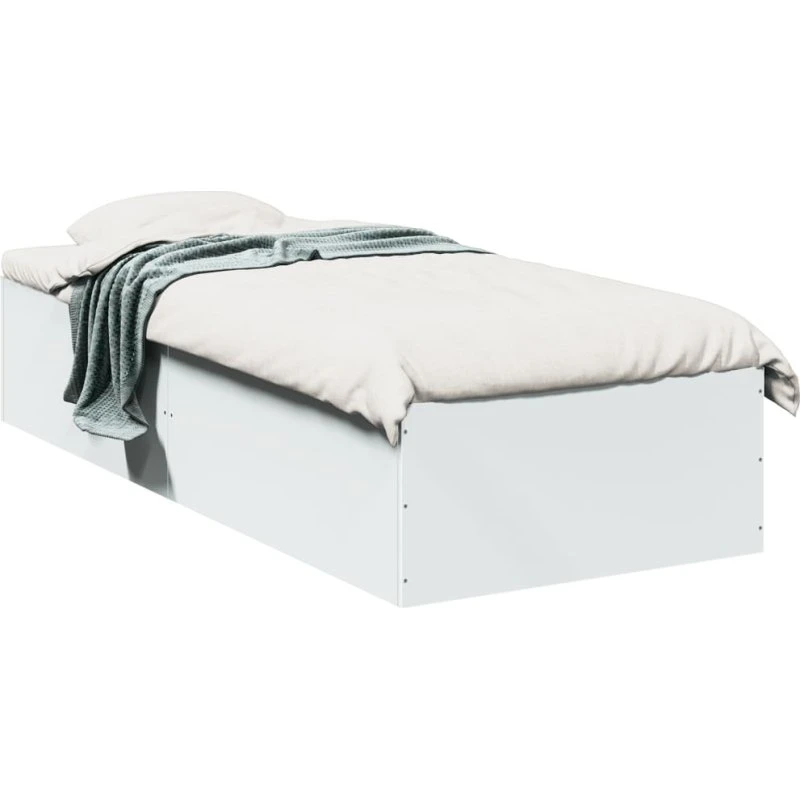 Sengeramme 90x190 cm i hvidt konstrueret træ
