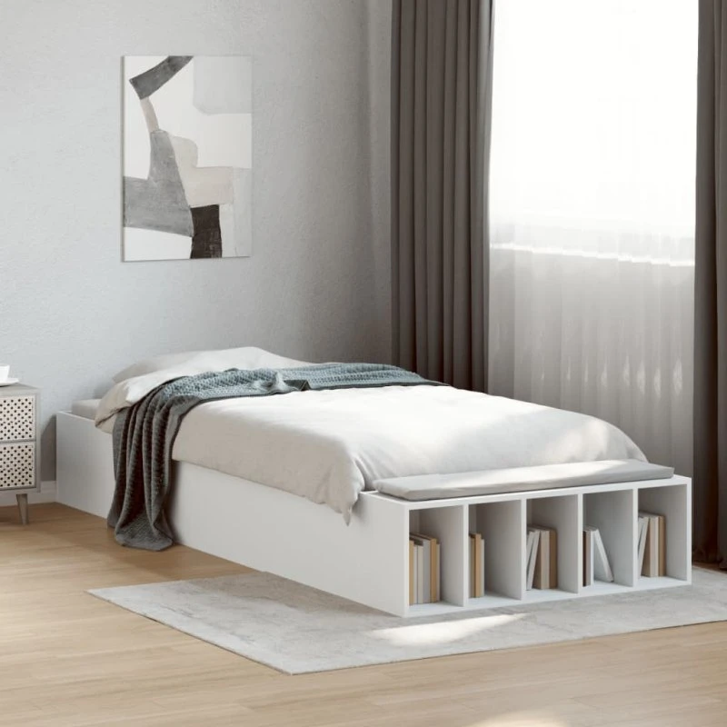 Sengeramme 90x200 cm i konstrueret træ – hvid