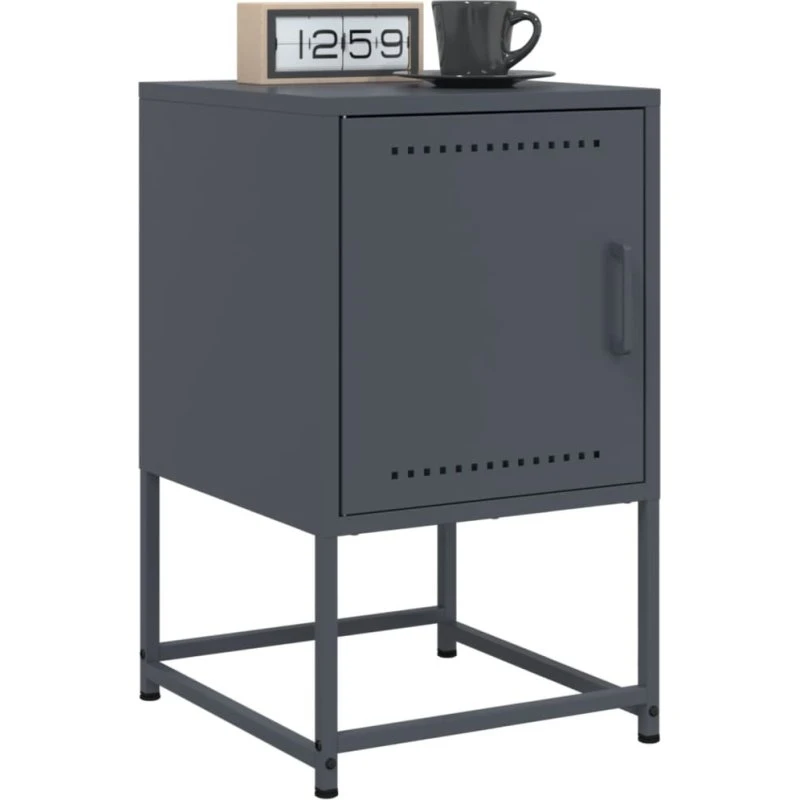 Sengebord i stål 36x39x60,5 cm 2 stk. – antracit