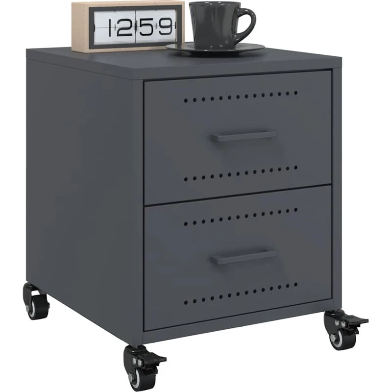 Sengeborde 2 stk. 36x39x43,5 cm – koldvalset stål antracit