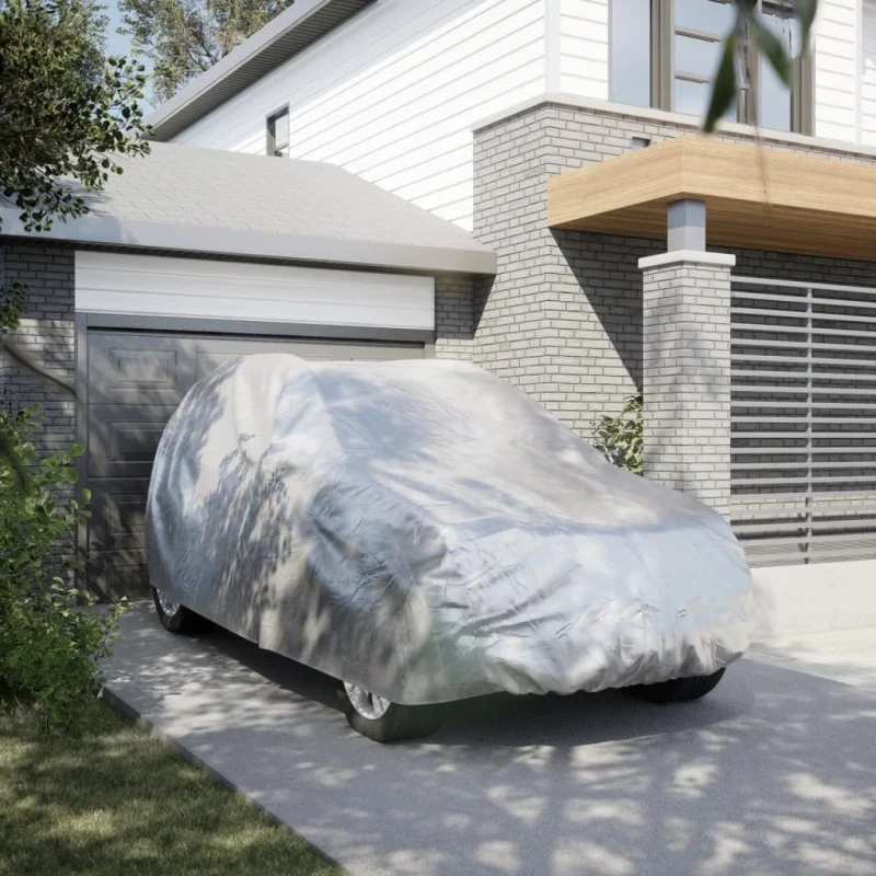 Bilovertræk til SUV L – PEVA sølv, vandafvisende & UV-beskyttelse