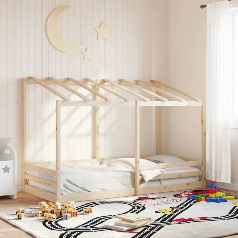 Husseng til børn 100x200 cm i massivt fyrretræ