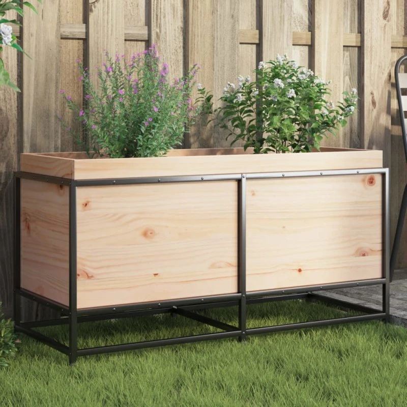 Plantekasse i massivt fyrretræ 100x40x50 cm