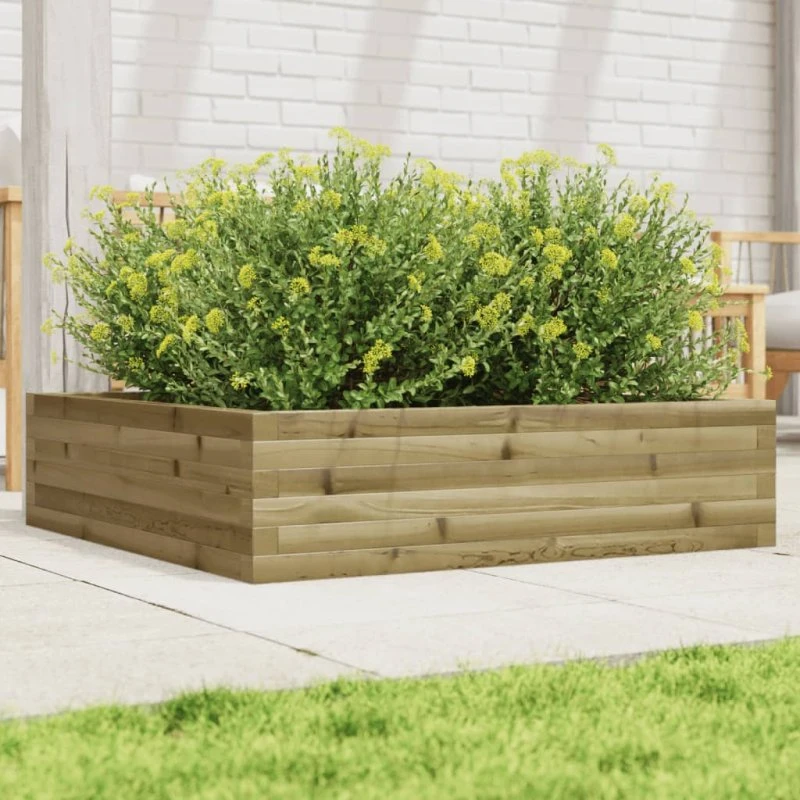 Plantekasse 90x90x23 cm - imprægneret fyrretræ