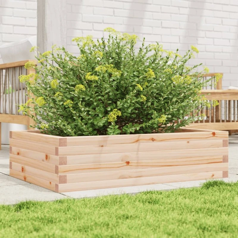 Plantekasse 90x60x23 cm i massivt fyrretræ