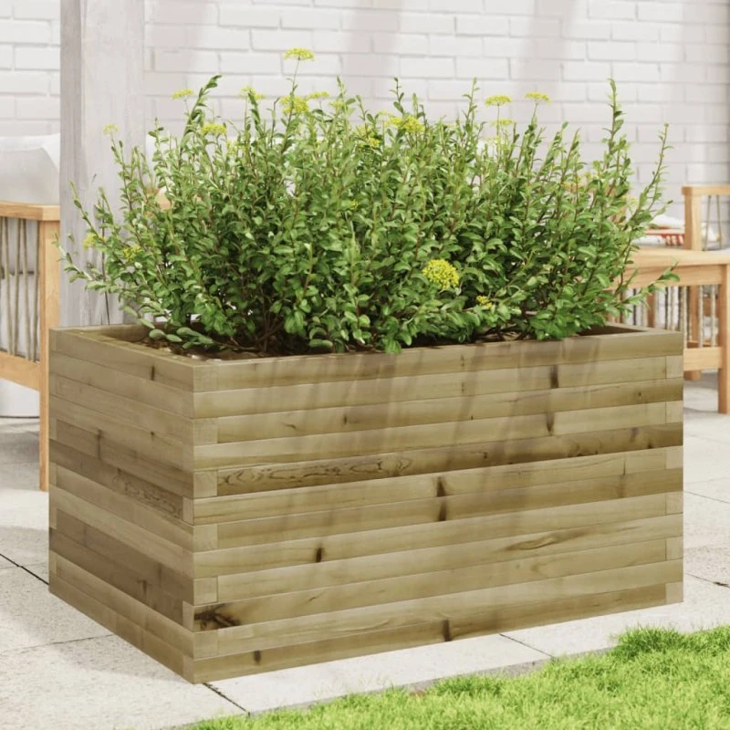 Imprægneret plantekasse i fyrretræ 90x60x45,5 cm