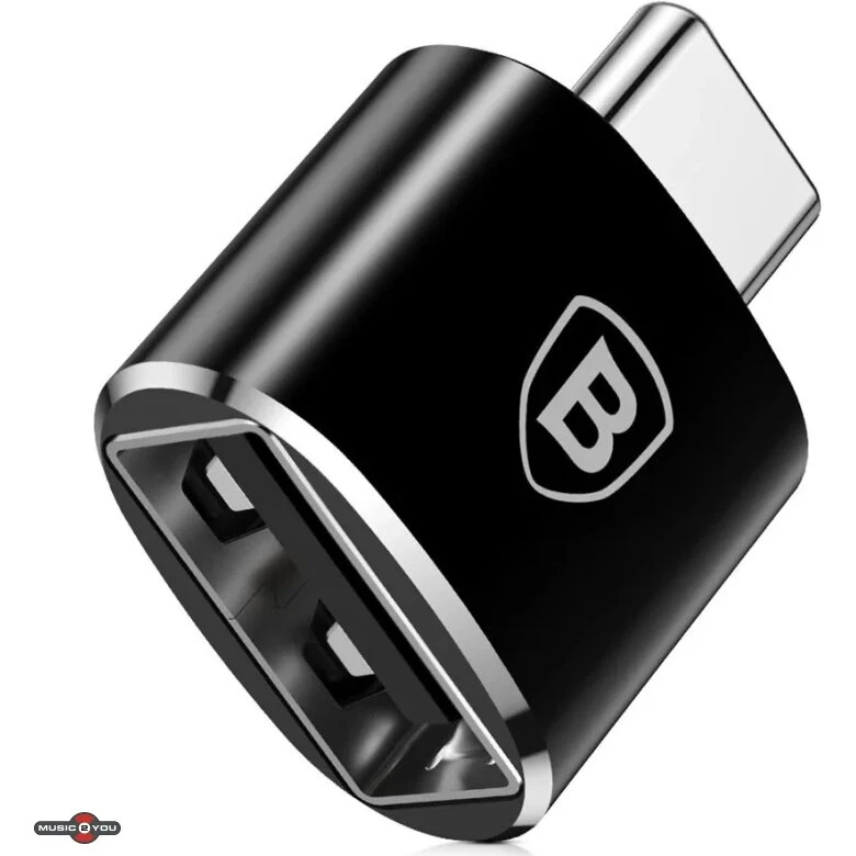 Baseus Mini CATOTG-01 USB-A til USB-C OTG-adapter – Sort