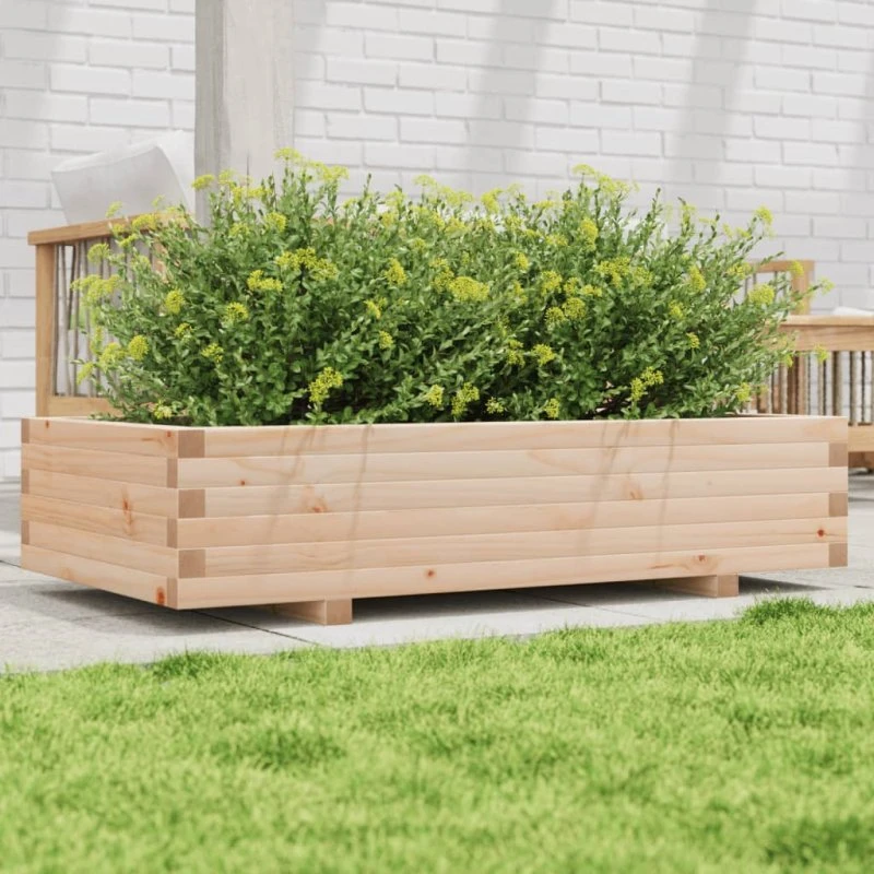 Plantekasse i massivt fyrretræ 110x60x26,5 cm