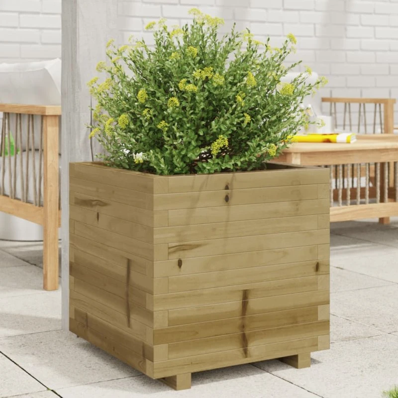 Plantekasse 50x50x49,5 cm – imprægneret fyrretræ
