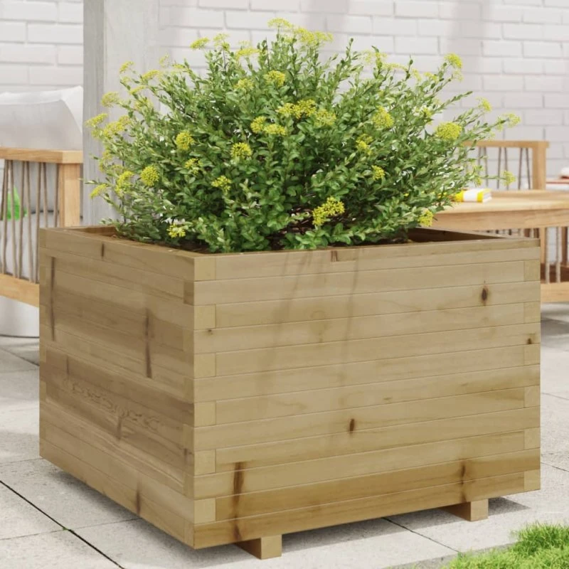 Plantekasse i imprægneret fyrretræ 70×70×49,5 cm