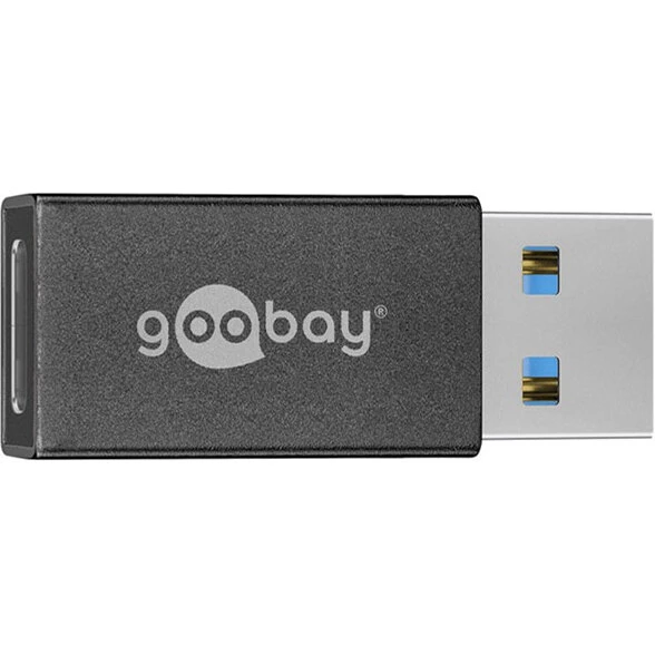 Goobay USB-C hun til USB-A 3.0 han adapter, sort