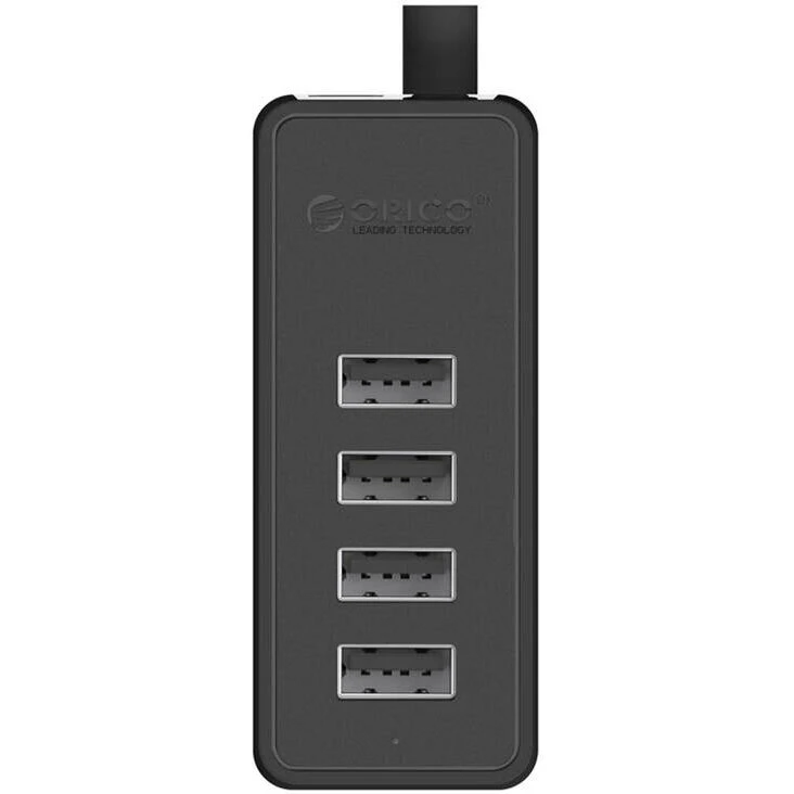 Orico W5P-100 USB til 4x USB 2.0 hub (sort)