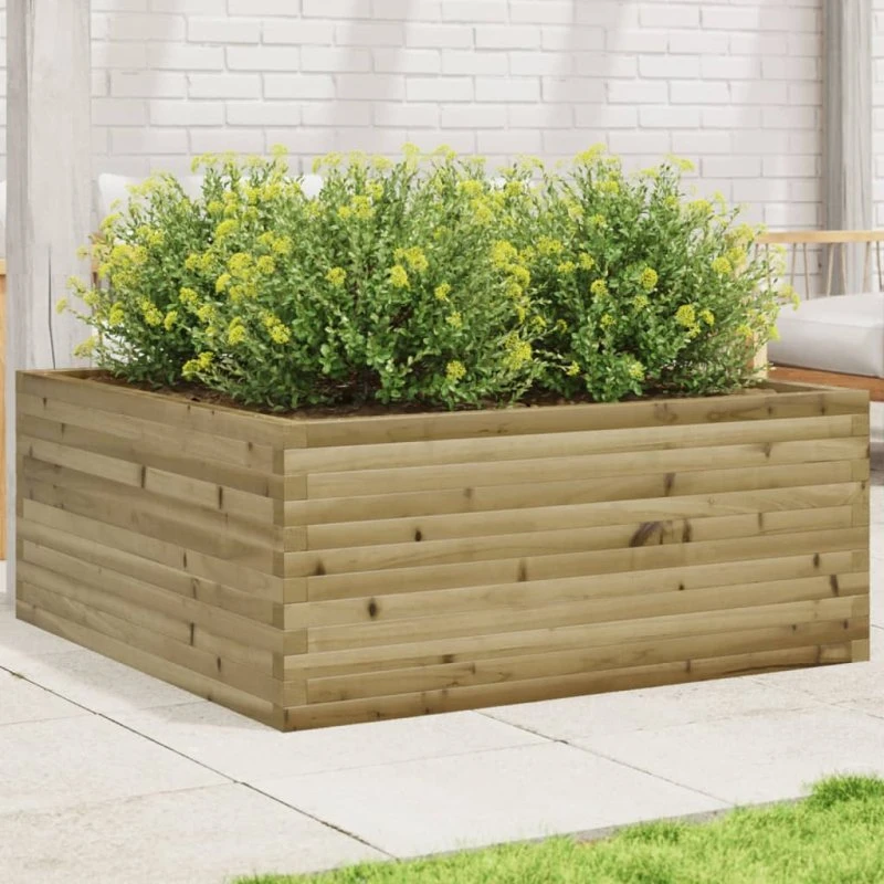 Plantekasse 110x110x46 cm – imprægneret fyrretræ